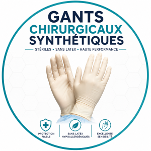 Gants chirurgicaux synthétiques