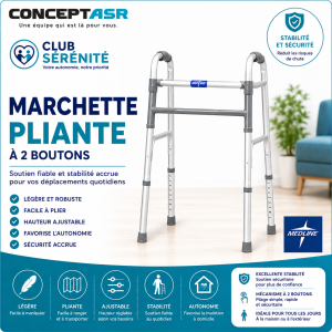 Marchette pliante Medline | Légère et sécuritaire