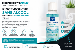 Rince bouche sans alcool Medline SparkleFresh | Hygiène buccodentaire | Concept ASR
