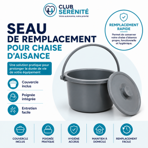 Seau de remplacement pour chaise d'aisance | Medline