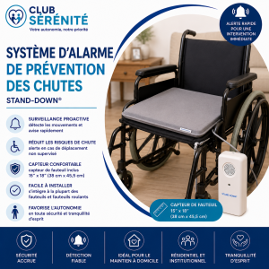 Alarme de prévention des chutes Stand-Down | Sécurité et surveillance
