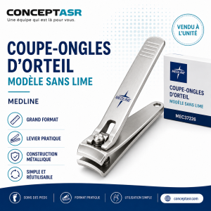 Coupe-ongles d’orteil Medline sans lime MEC37226