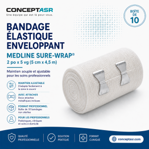 Bandage élastique Medline Sure-Wrap 2 po | Concept ASR