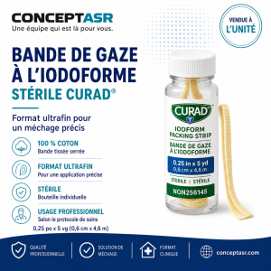Bande de gaze stérile à l’iodoforme CURAD 0,25 po NON256145
