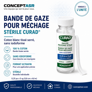Bande de gaze stérile pour méchage CURAD 0,25 po NON255145