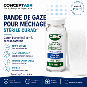 Bande de gaze stérile pour méchage CURAD 2 po NON255025