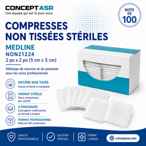 Compresses non tissées stériles Medline 2 po x 2 po