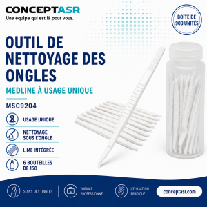 Outil de nettoyage des ongles Medline à usage unique, boîte de 900 unités – MSC9204