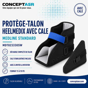 Protège-talon HeelMedix avancé Medline avec cale stabilisatrice MDT823330SW