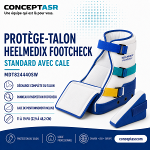 Protège-talon Medline HeelMedix FootCheck standard avec cale MDT824440SW