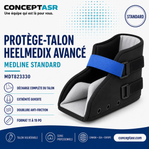 Protège-talon HeelMedix avancé Medline standard MDT823330 pour décharge complète du talon