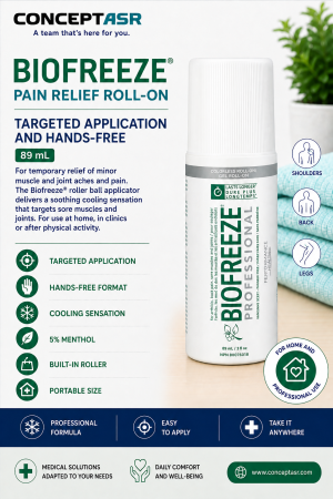 Biofreeze Professional Pain Relief Roll-On 89 mL with 5% menthol