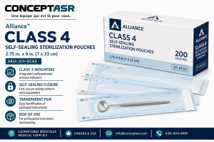 Alliance Class 4 Sterilization Pouches 2.75 x 9, box of 200, SKU 211-SCX2