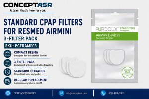 PÜRDOUX standard CPAP filters for ResMed AirMini 3-pack