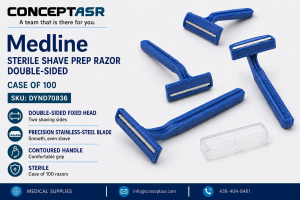 Medline sterile double-sided shave prep razors DYND70836