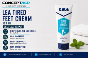 LEA tired feet cream 125 ml with menthol for moisturizing and refreshing dry feet