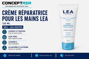 Crème réparatrice pour les mains LEA à l’aloe vera en tube de 125 ml