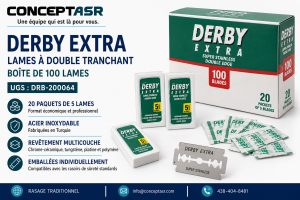 Lames Derby Extra à double tranchant – boîte de 100 lames