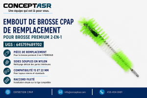 Embout de brosse CPAP de remplacement PÜRDOUX pour modèle premium 2-en-1
