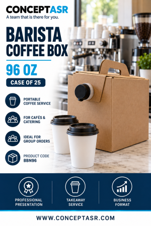 Barista Coffee Box 96 oz portable coffee dispenser sold by the case of 25